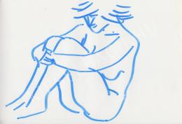  Rózsahegyi, György - Nude Nursing her Knee (c. 1975)